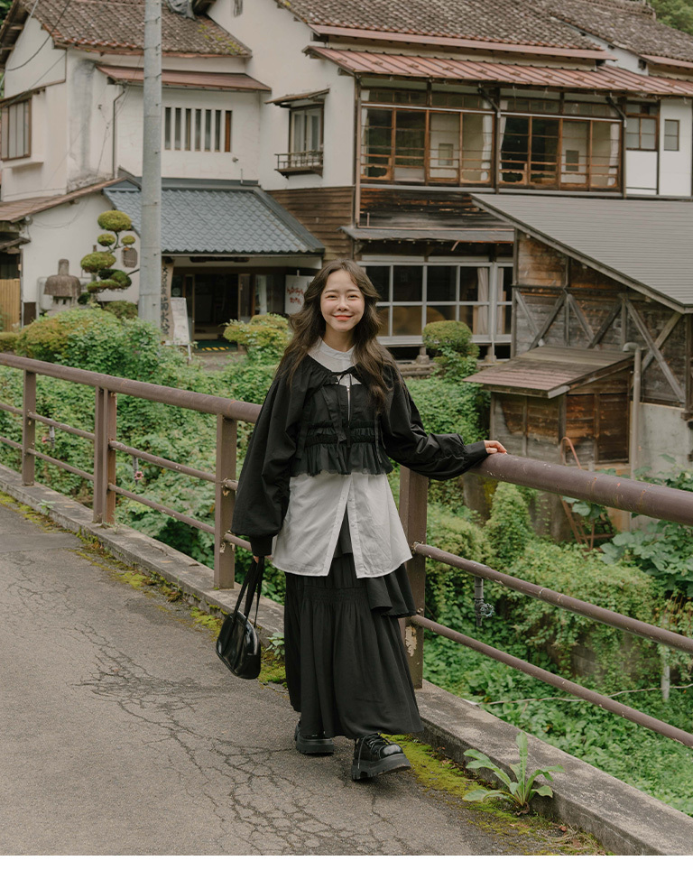 アシンメトリーケーキスカート 3色展開