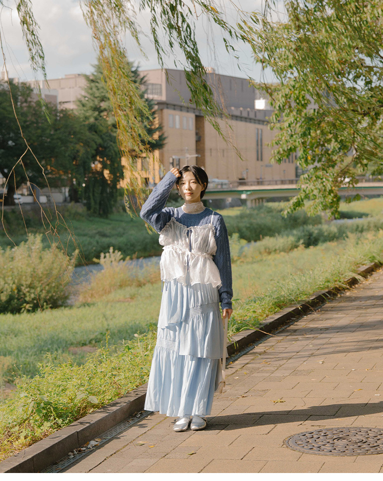 アシンメトリーケーキスカート 3色展開