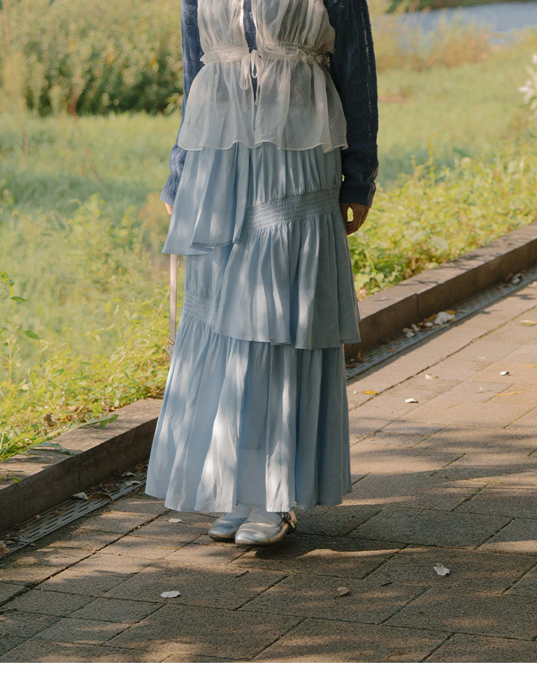 アシンメトリーケーキスカート 3色展開