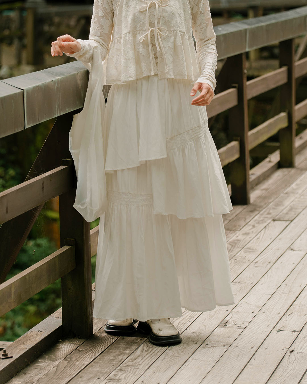 アシンメトリーケーキスカート 3色展開