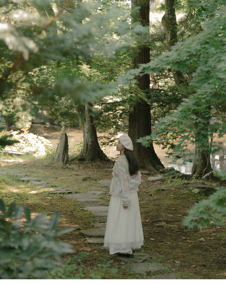 レースジャカードロングスカート 3色展開