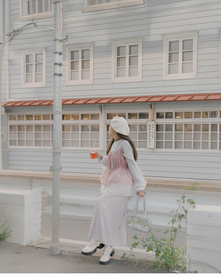 レースジャカードロングスカート 3色展開