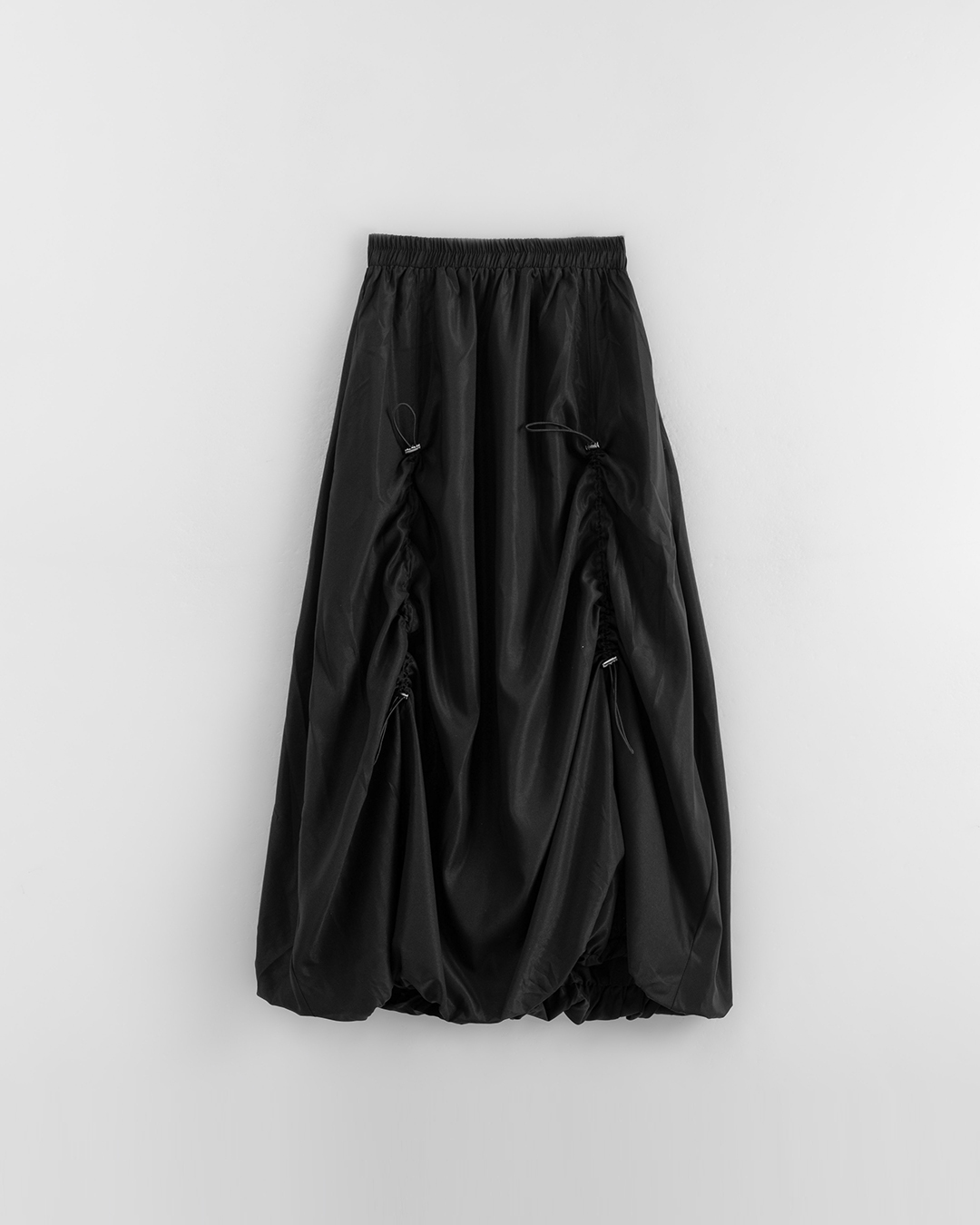 ギャザーヘムバルーンロングスカート 2色展開