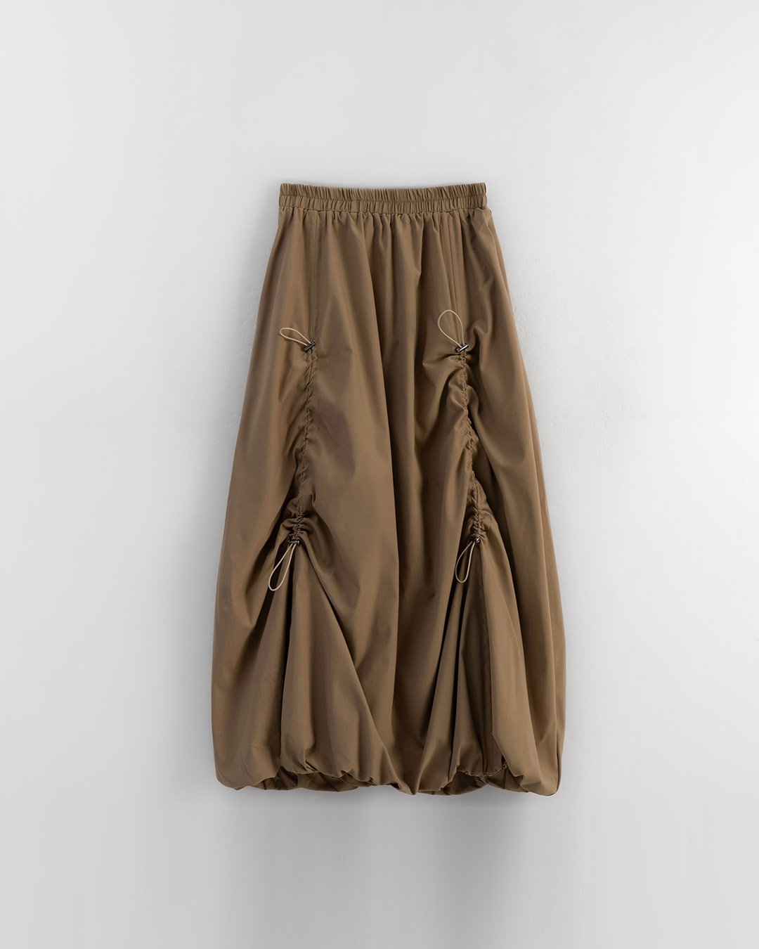 ギャザーヘムバルーンロングスカート 2色展開