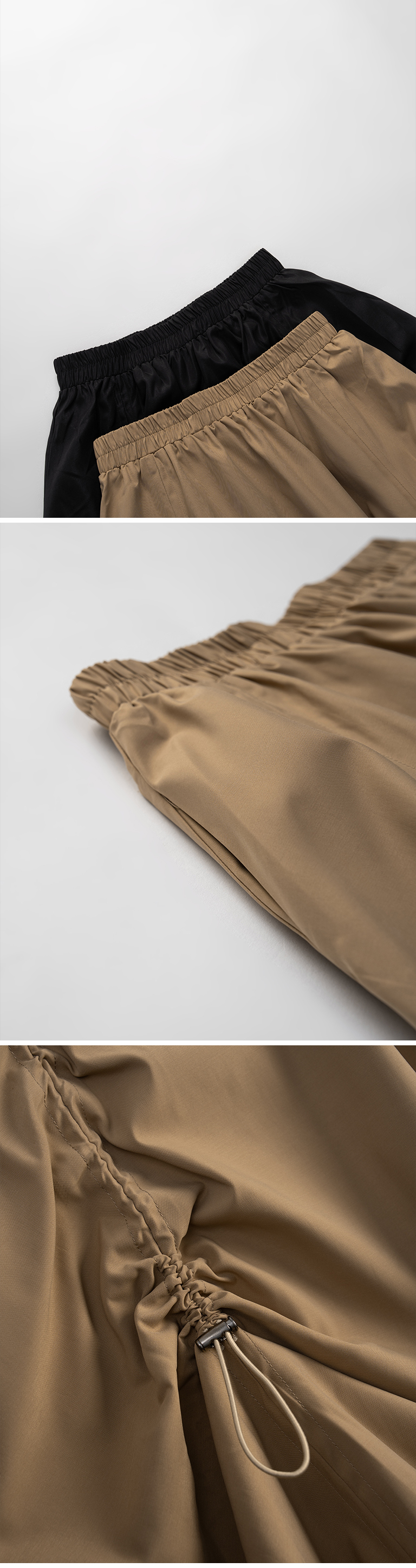 ギャザーヘムバルーンロングスカート 2色展開