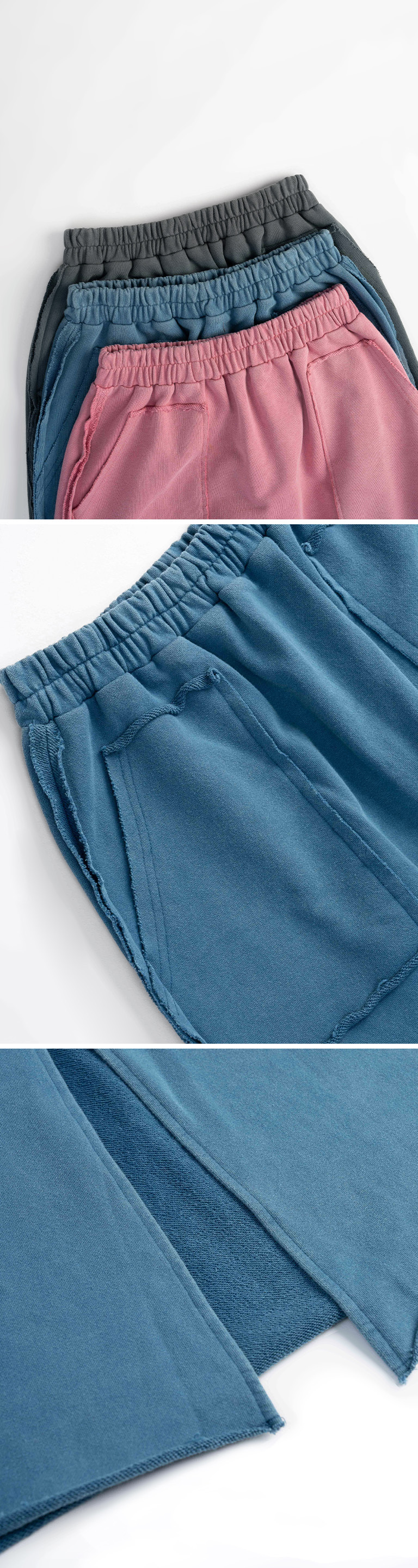 切りっぱなしコットンスカート 3色展開