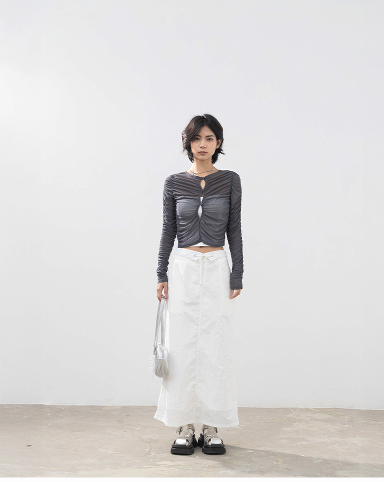 ストレートワークロングスカート 2色展開