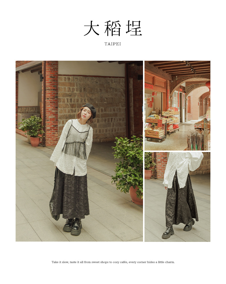 フラワージャカードスカート 2色展開