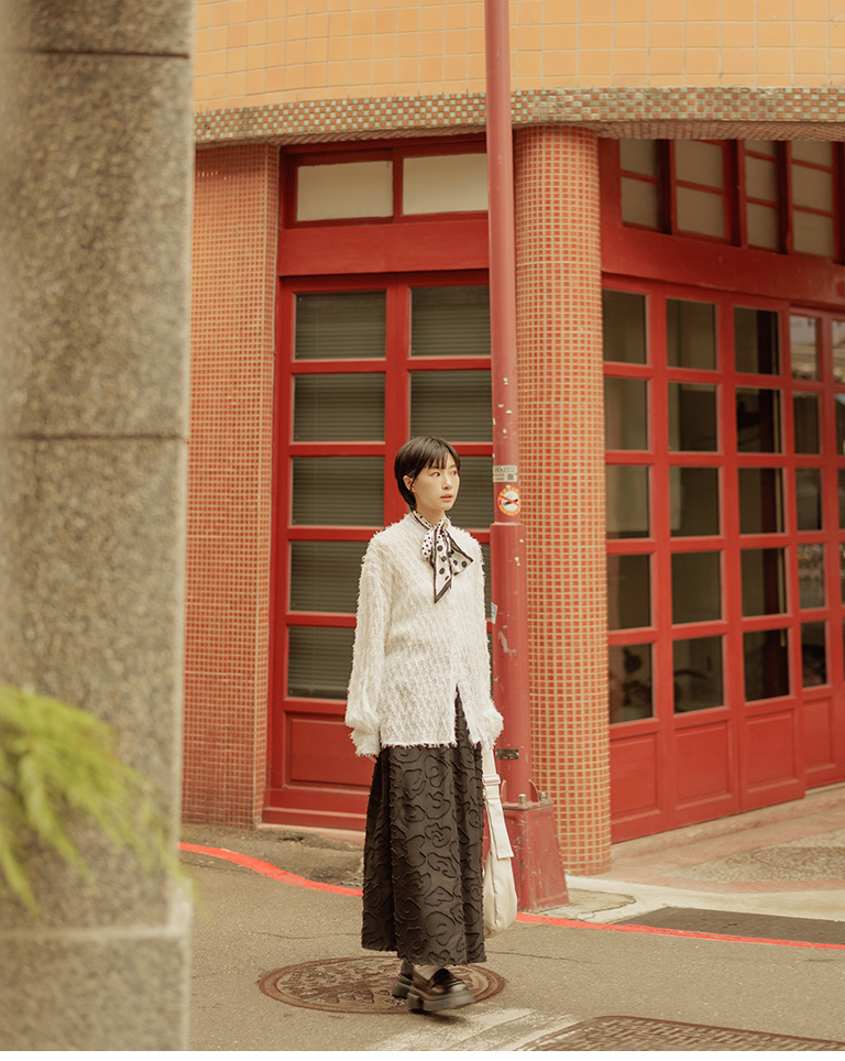 フラワージャカードスカート 2色展開