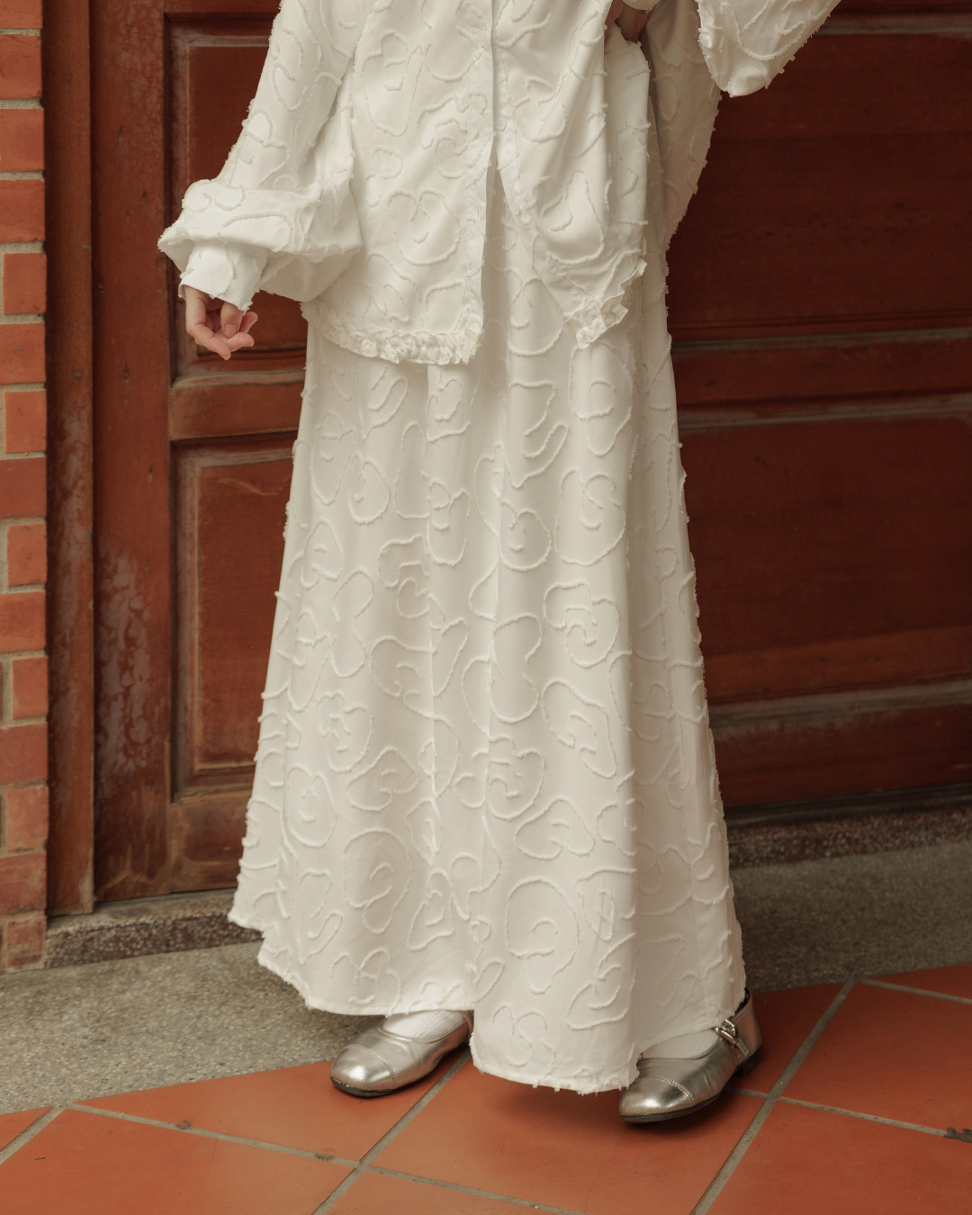 フラワージャカードスカート 2色展開