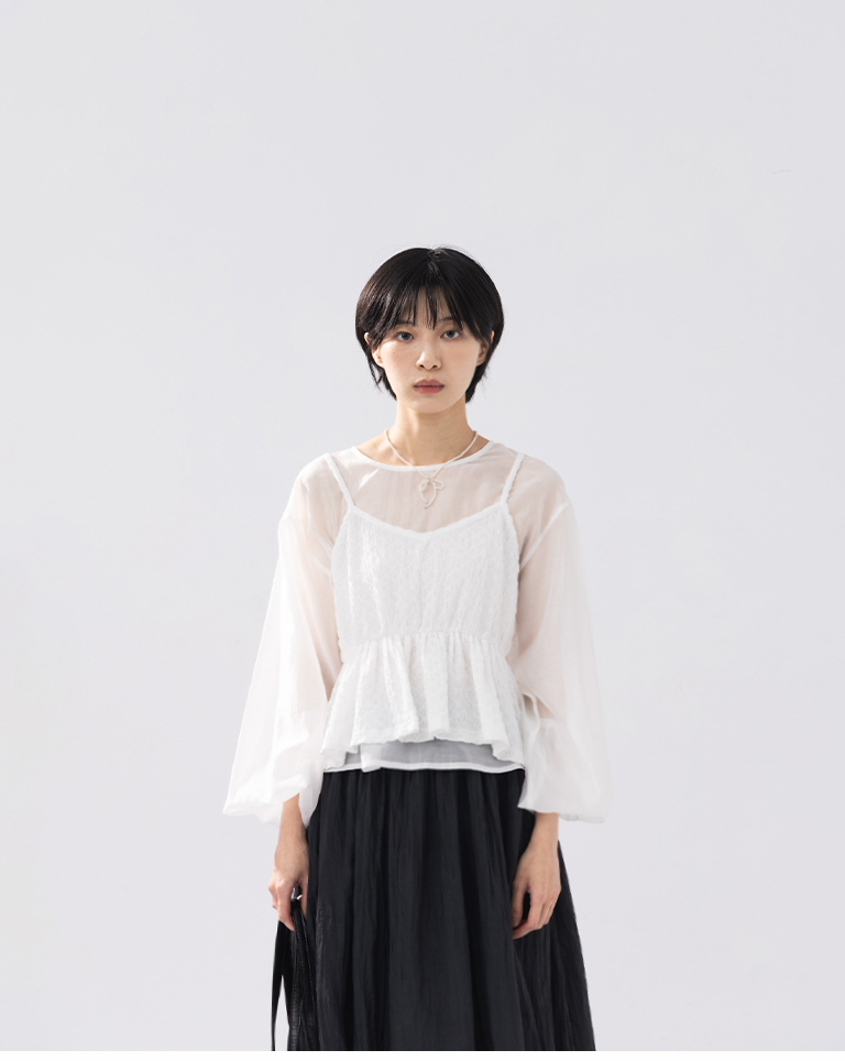 シャイニーロングスカート 2色展開