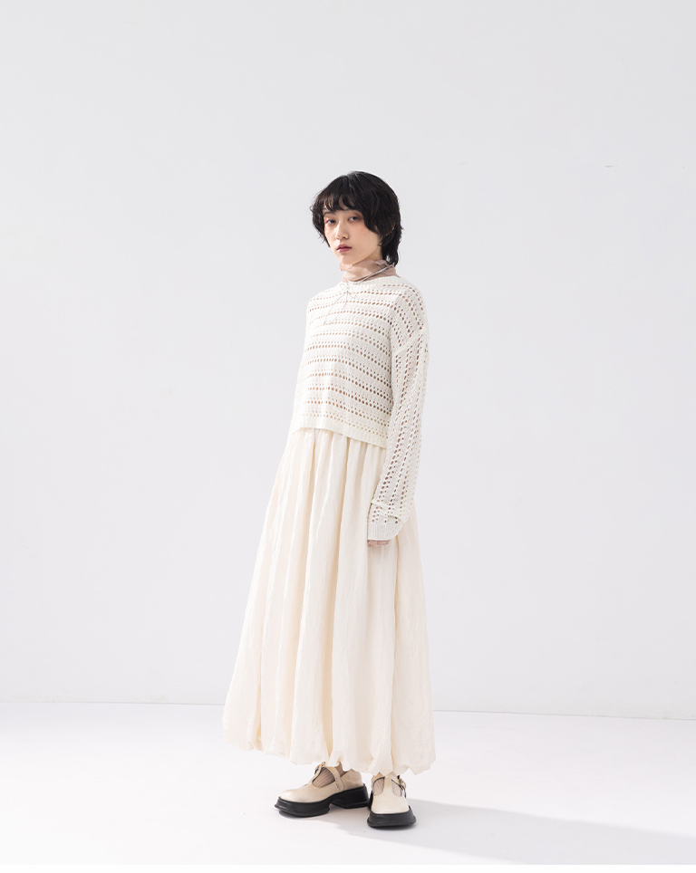 シャイニーロングスカート 2色展開