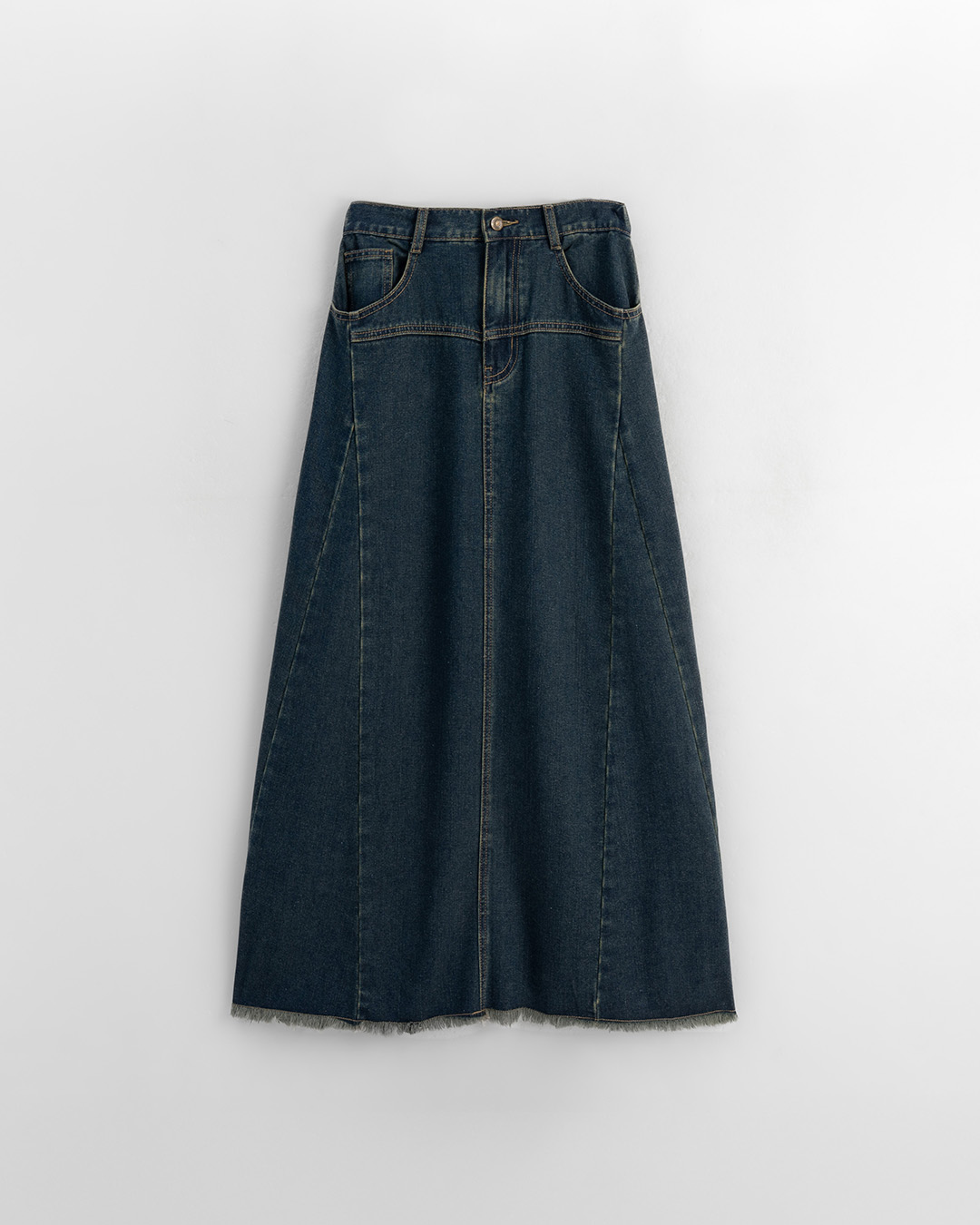 カットオフ切り替えデニムスカート