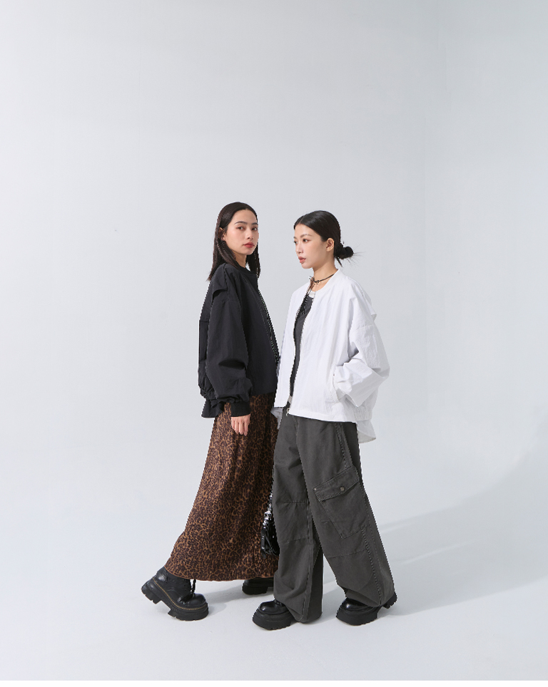 レオパードシャーリングスカート