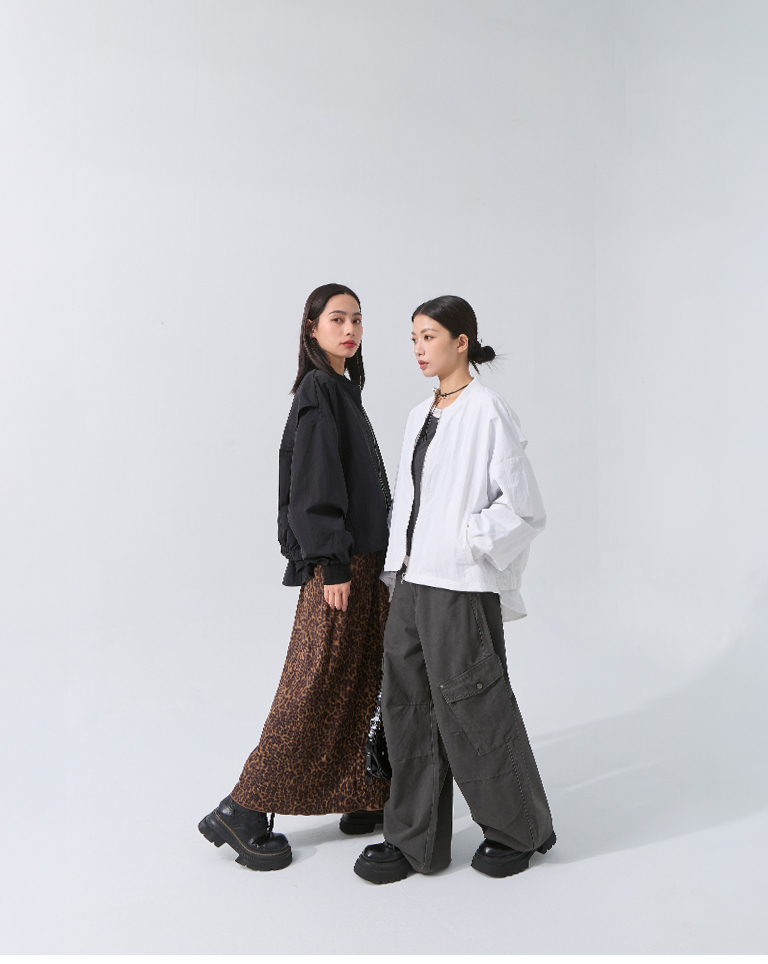 レオパードシャーリングスカート