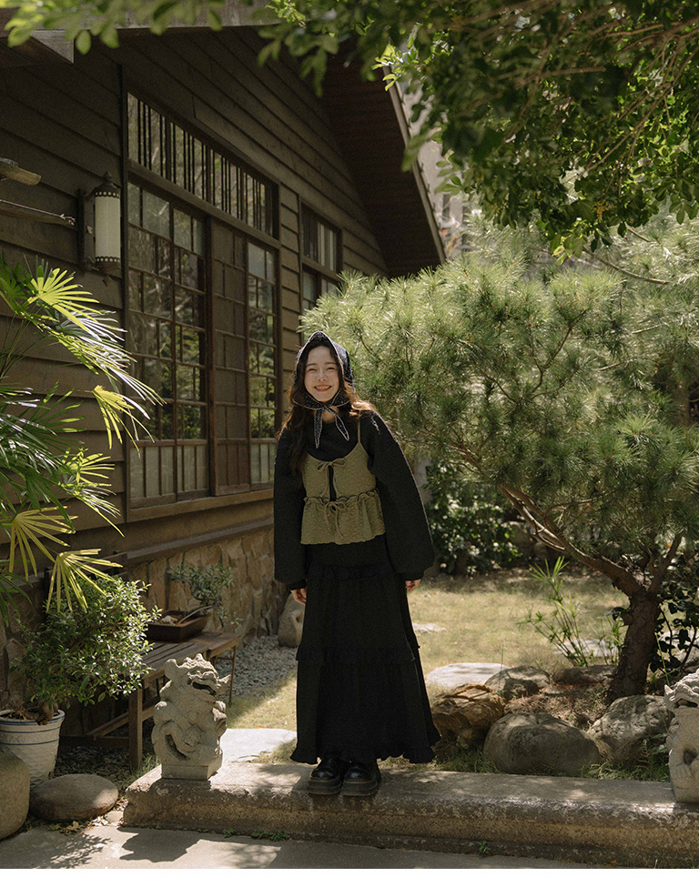 サイドリボンフリルティアードスカート 3色展開