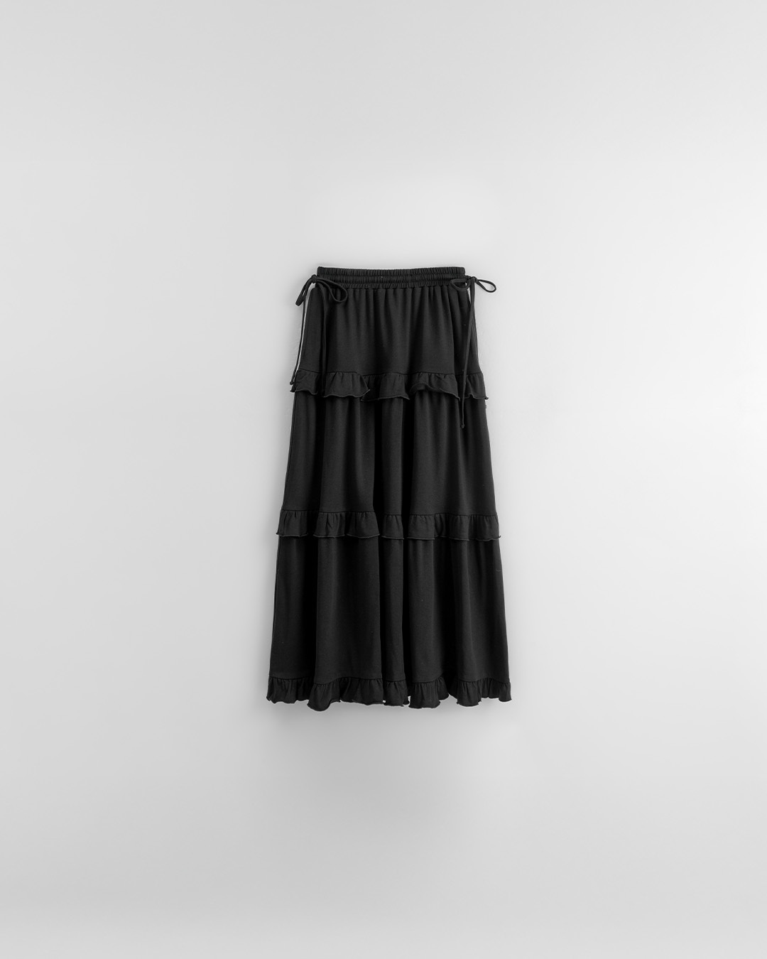 サイドリボンフリルティアードスカート 3色展開