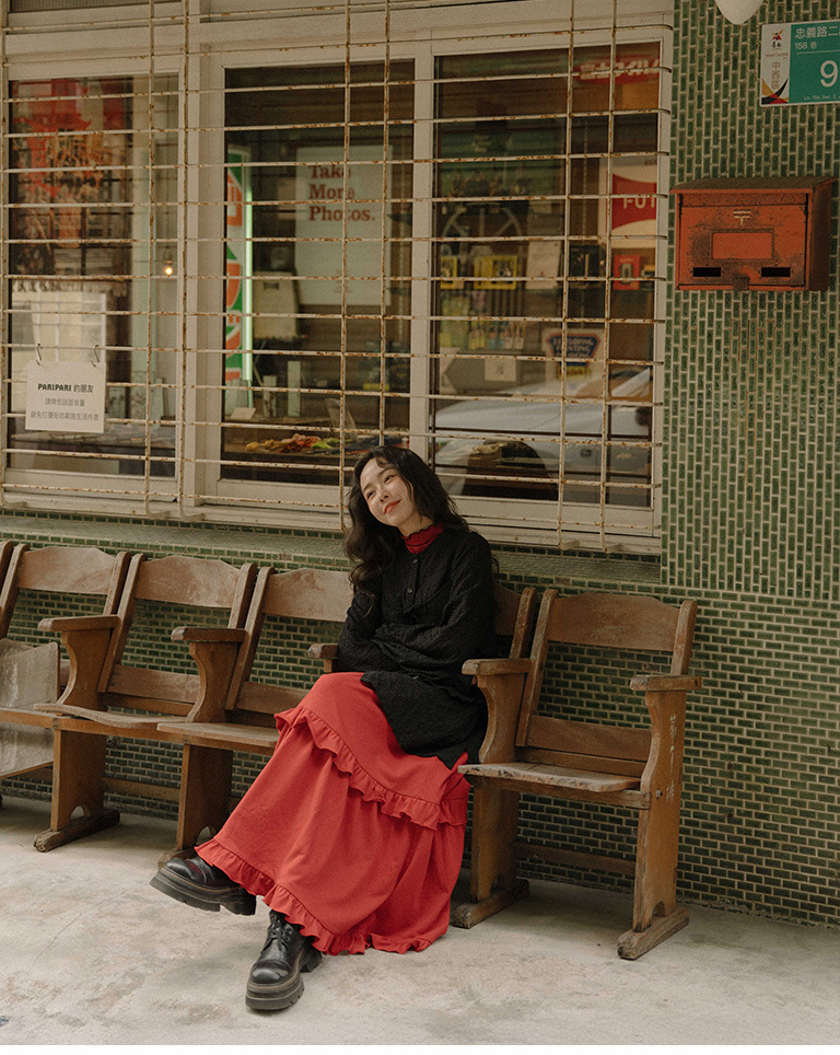 サイドリボンフリルティアードスカート 3色展開