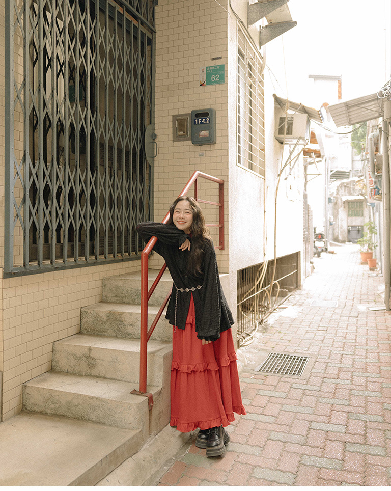 サイドリボンフリルティアードスカート 3色展開