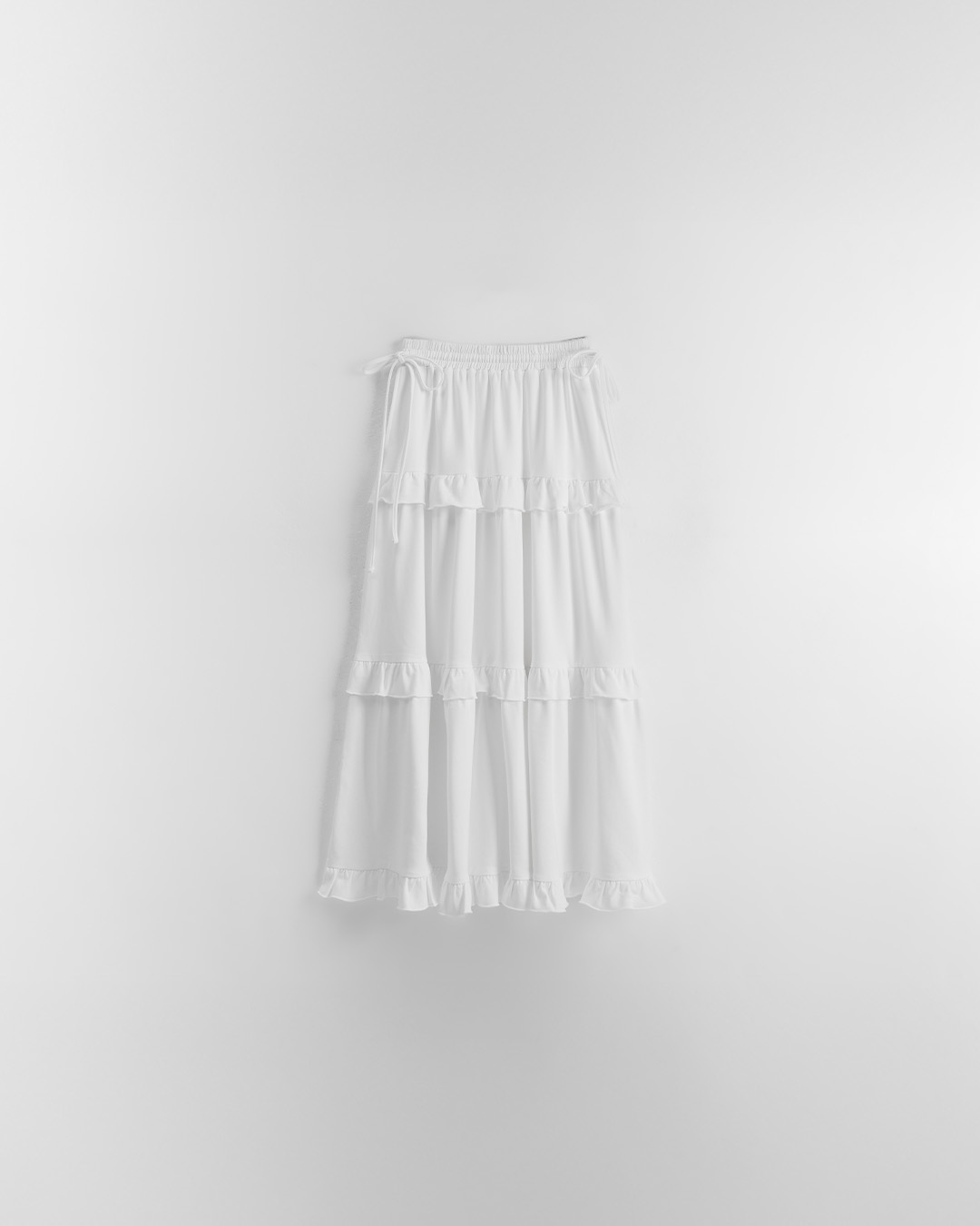 サイドリボンフリルティアードスカート 3色展開