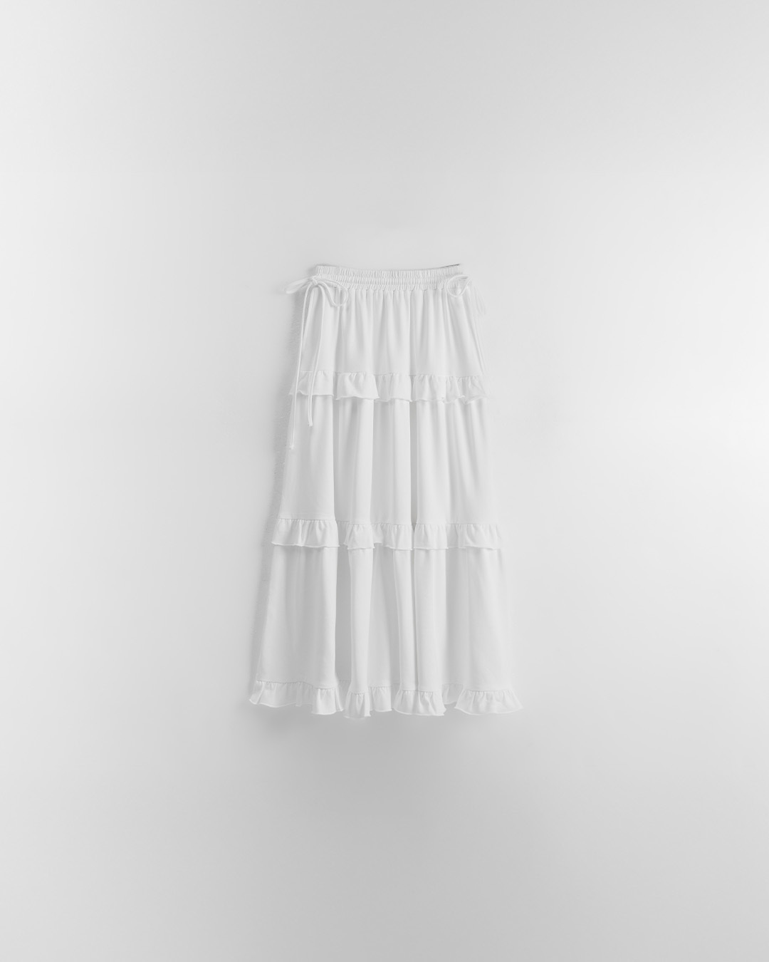 サイドリボンフリルティアードスカート 3色展開