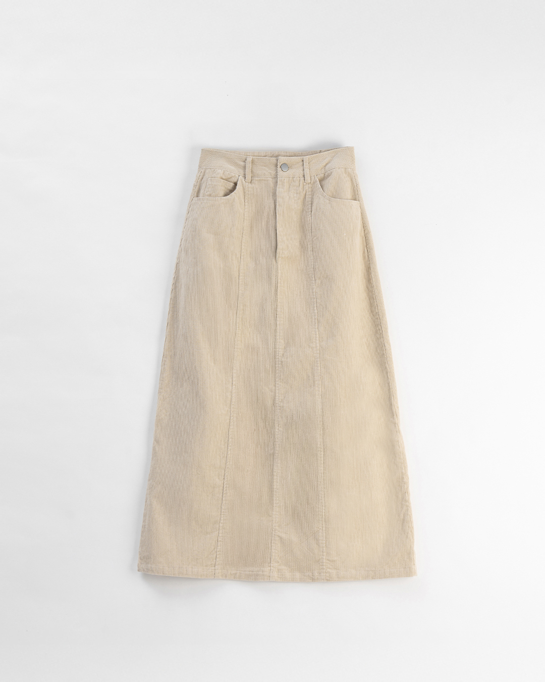 コーデュロイストレートロングスカート ベージュ