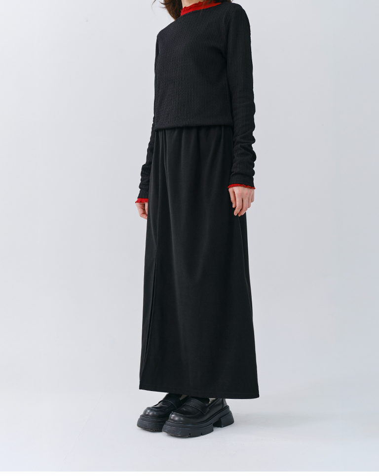 スリットベロアロングスカート 2色展開