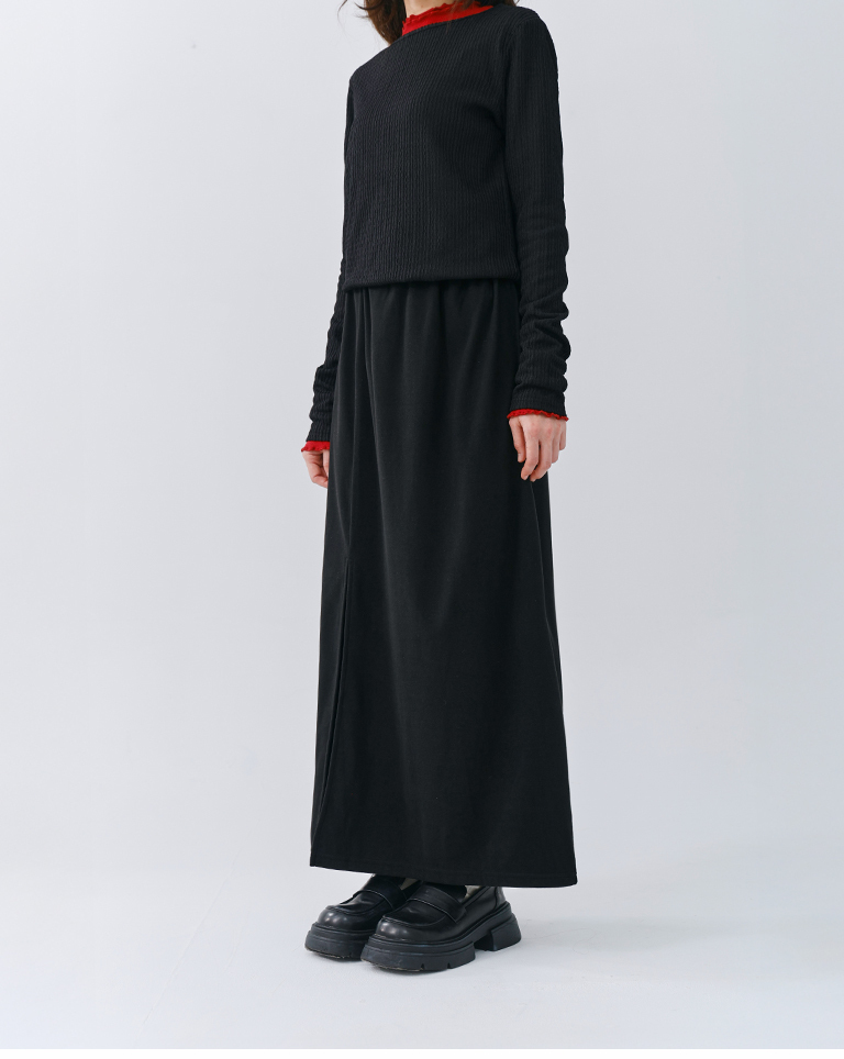 スリットベロアロングスカート 2色展開