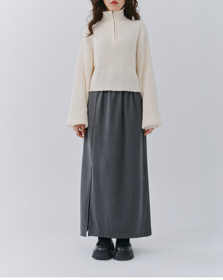 スリットベロアロングスカート 2色展開