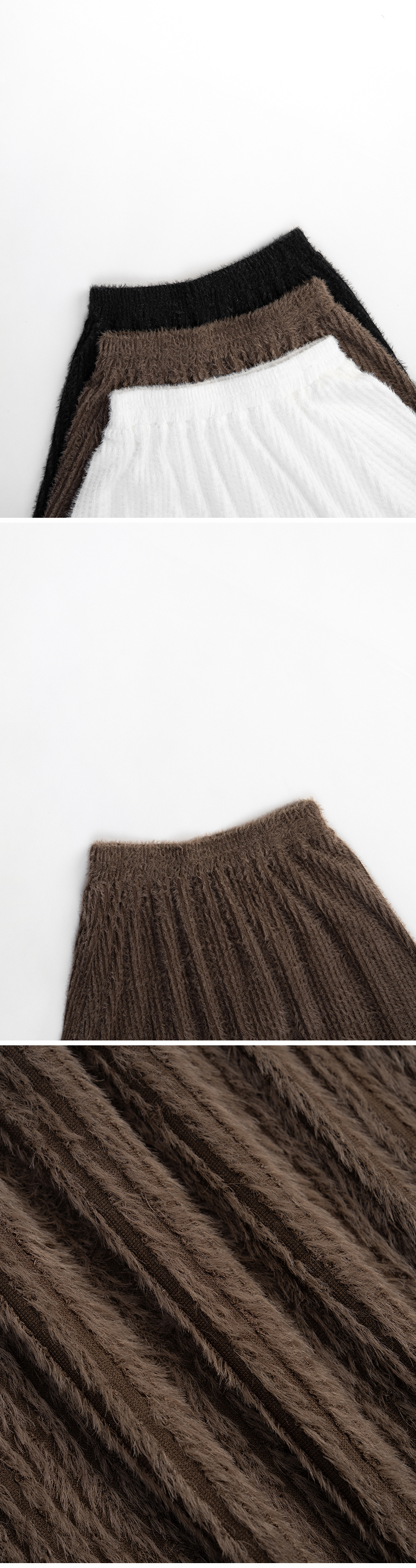 フェザーフリース切替スカート 3色展開