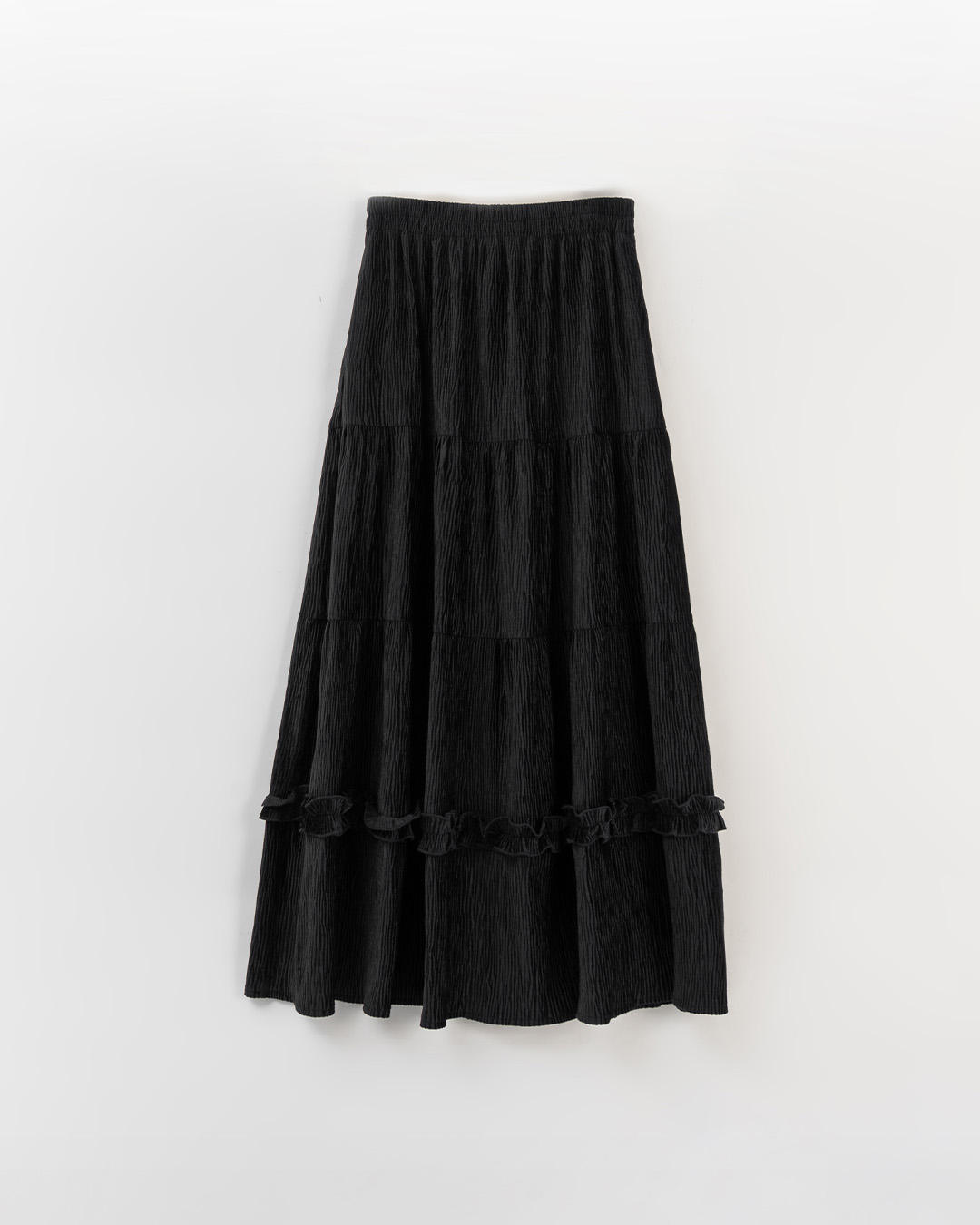 光沢感ティアードスカート  3色展開