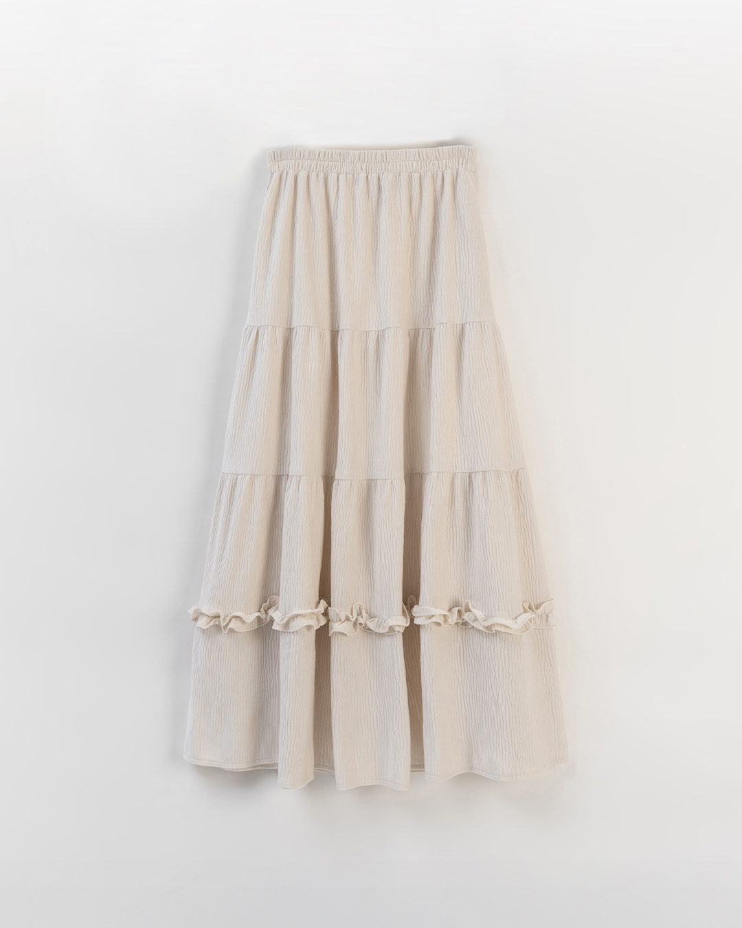 光沢感ティアードスカート 3色展開