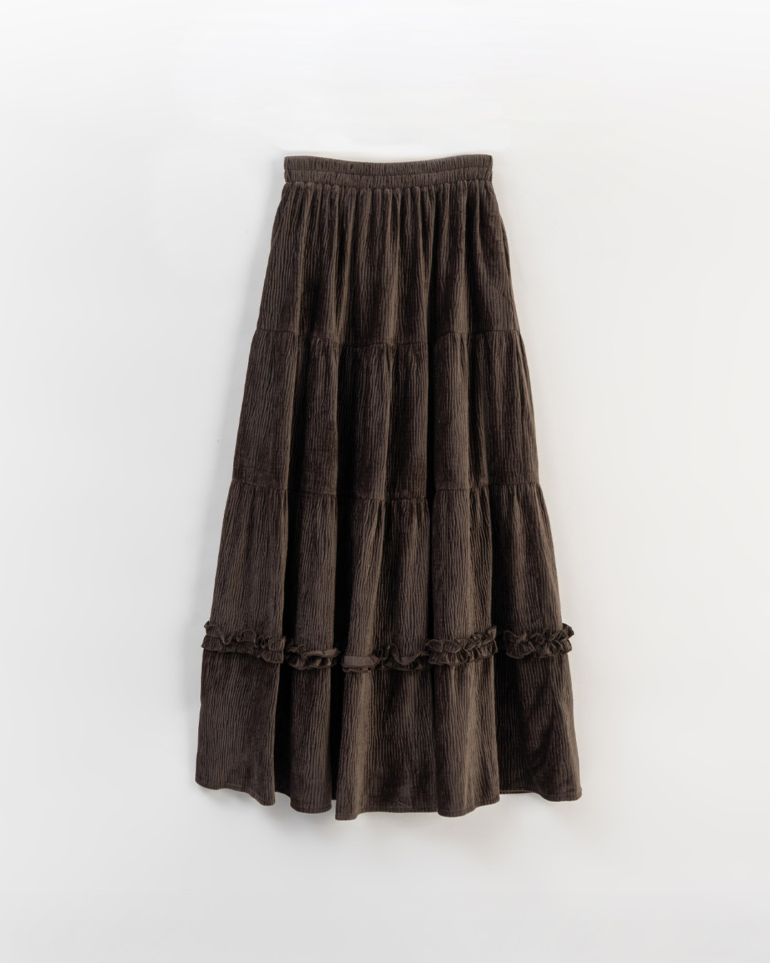 光沢感ティアードスカート  3色展開