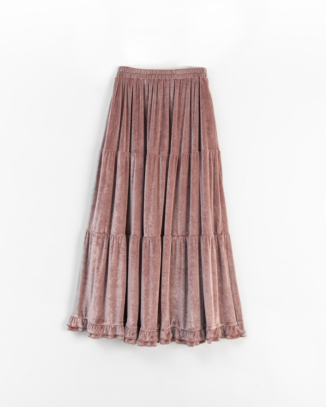 ベルベットティアードロングスカート 3色展開