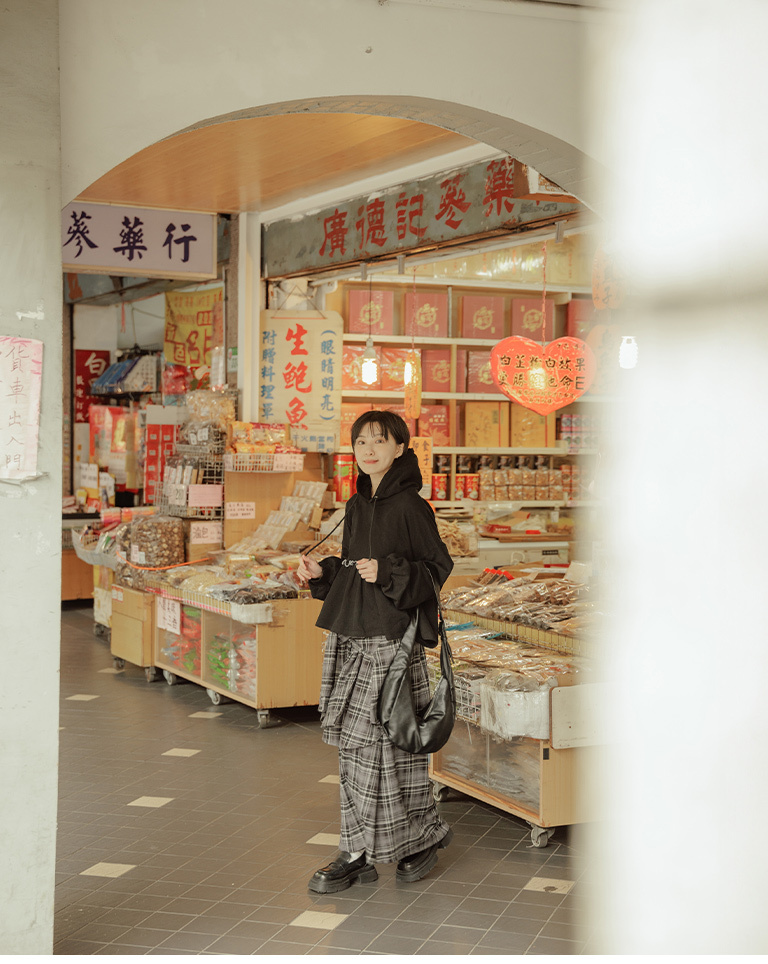 チェックドッキングロングスカート 2色展開