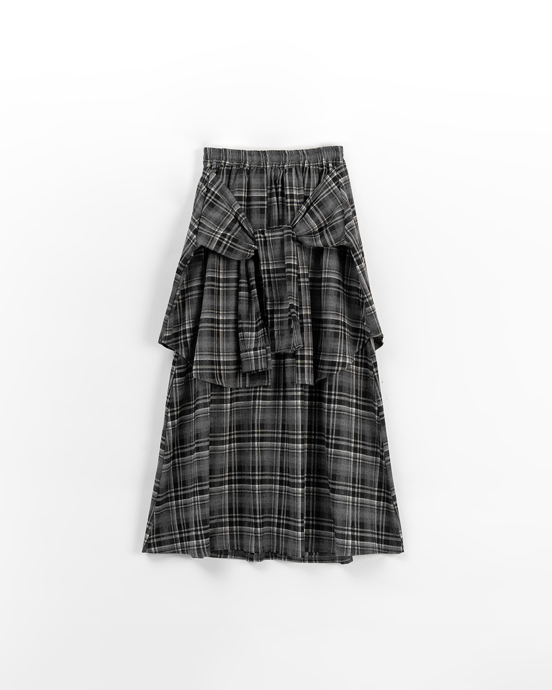 チェックドッキングロングスカート 2色展開