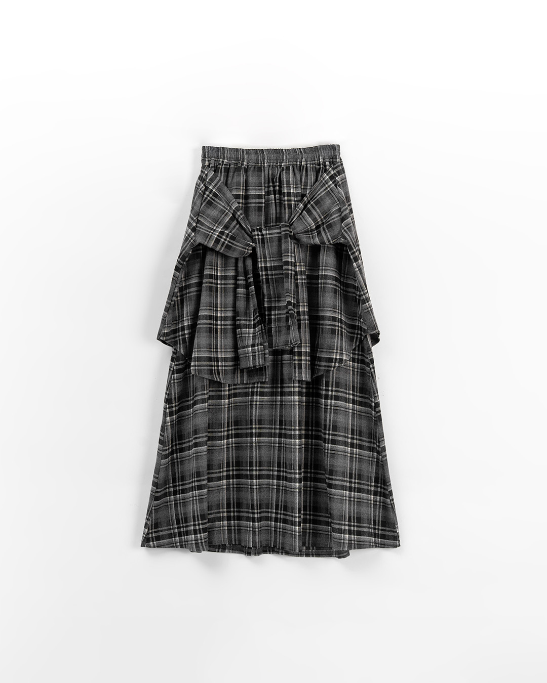チェックドッキングロングスカート 2色展開