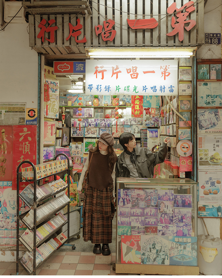 チェックドッキングロングスカート 2色展開