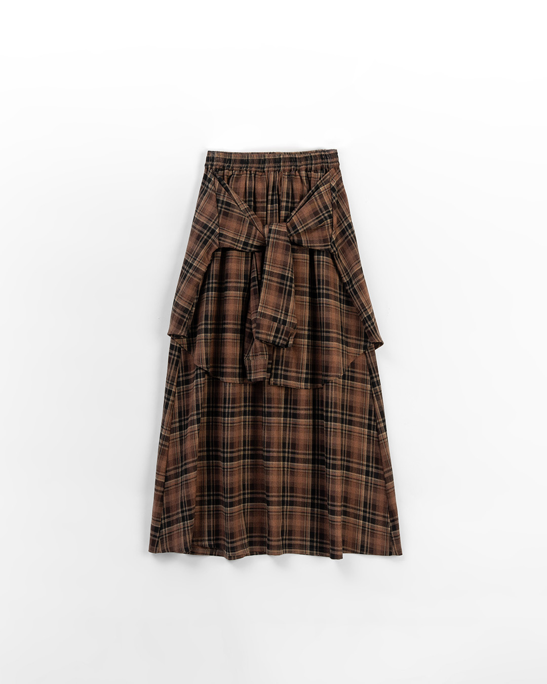 チェックドッキングロングスカート 2色展開