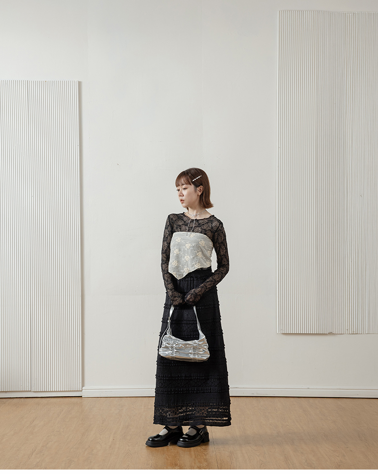 ティアードフリルジャガードスカート 3色展開