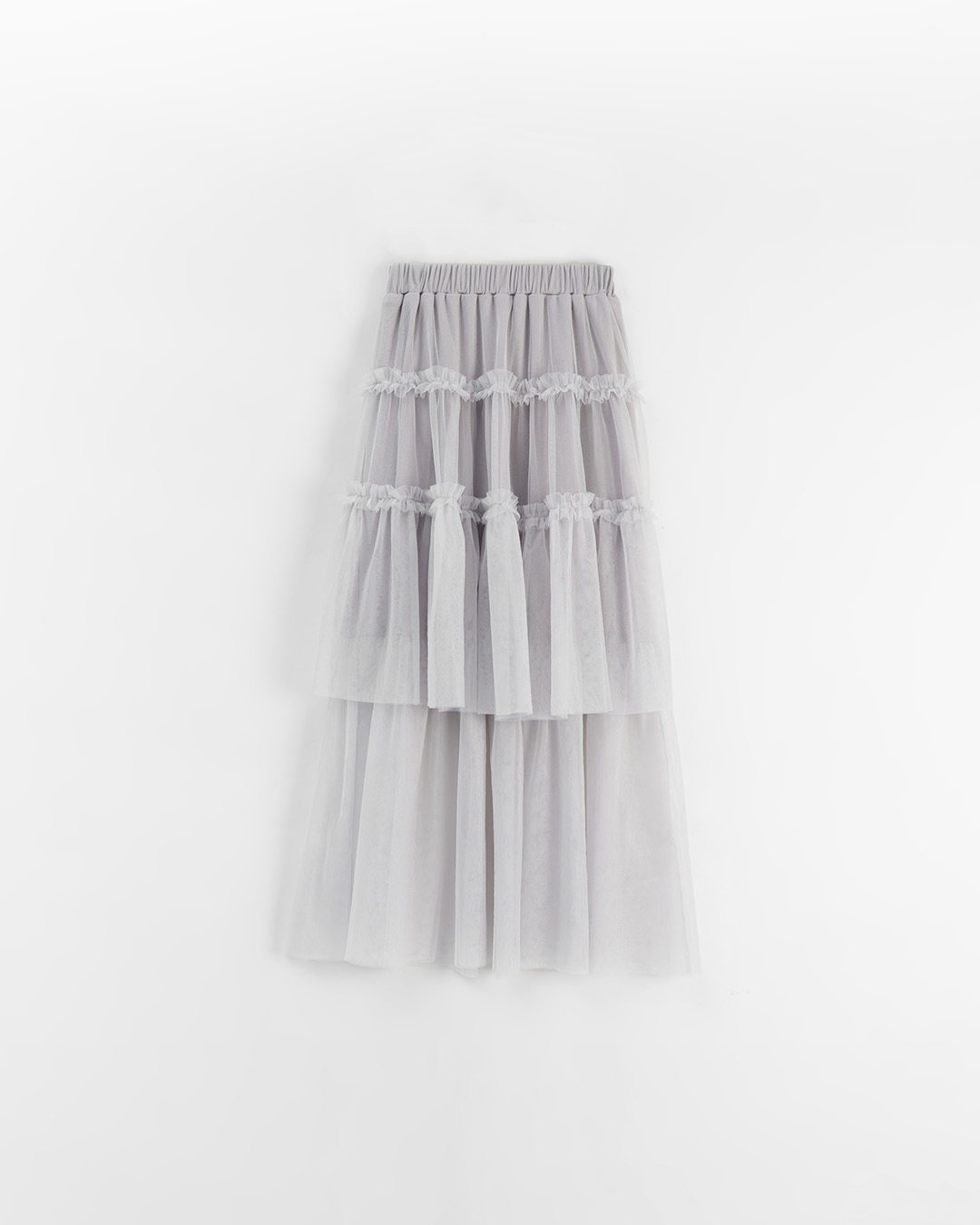 春1尚未到---チュールティアードロングスカート 4色展開