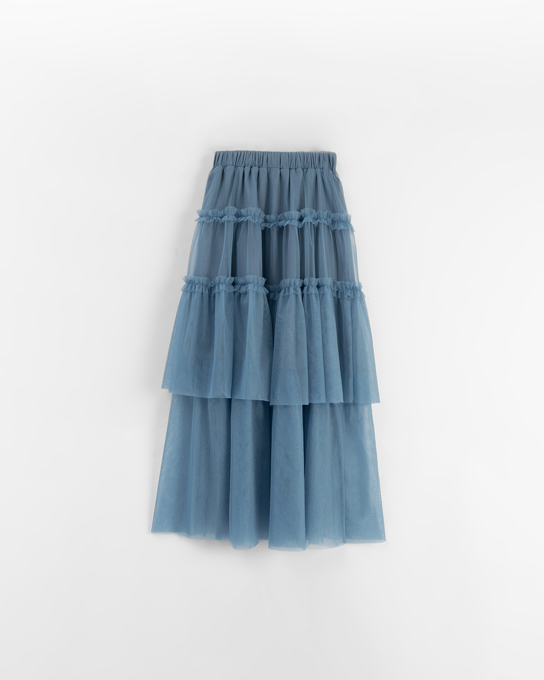 春1尚未到---チュールティアードロングスカート 4色展開