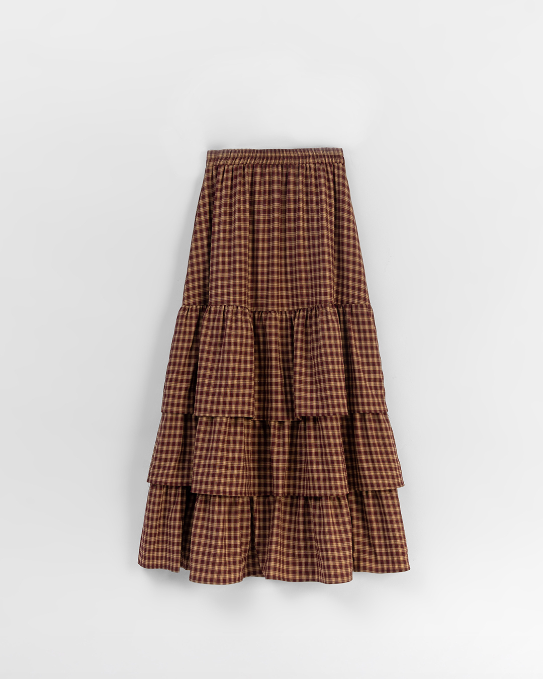 チェックフリルティアードスカート 2色展開