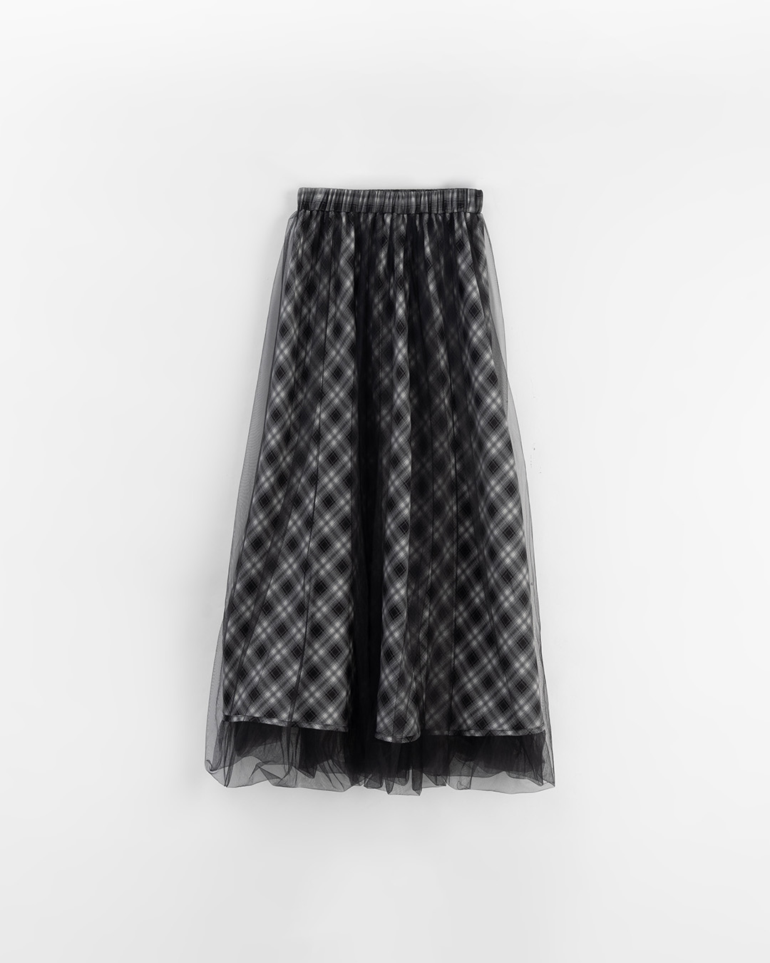 チェックダブルシアーバルーンスカート 2色展開