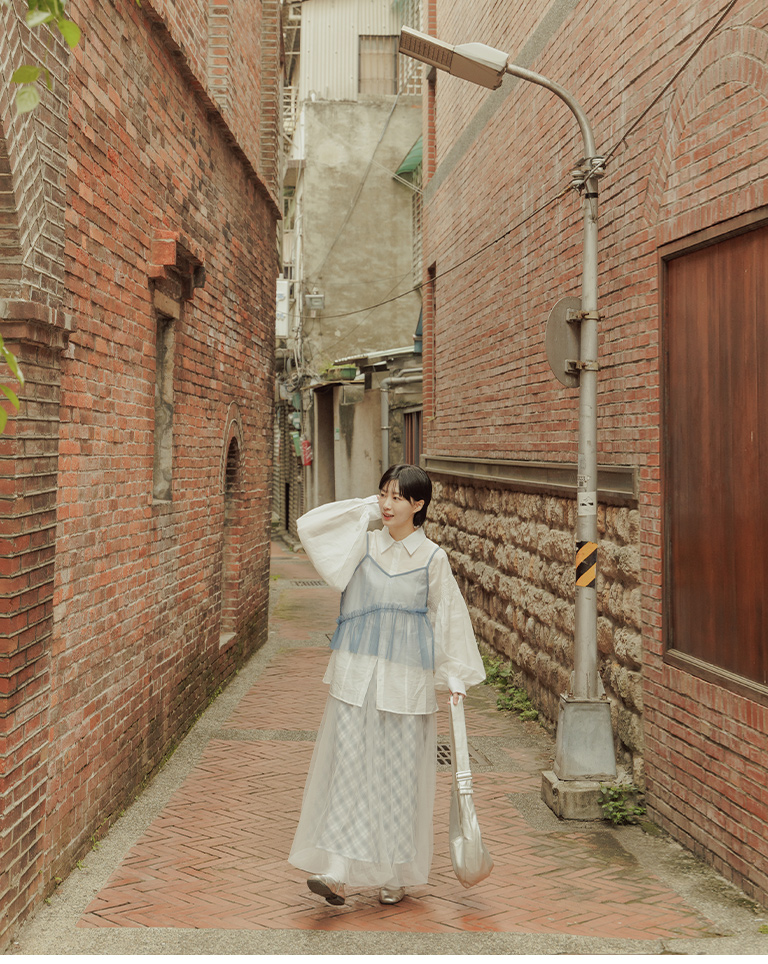 チェックダブルシアーバルーンスカート 2色展開