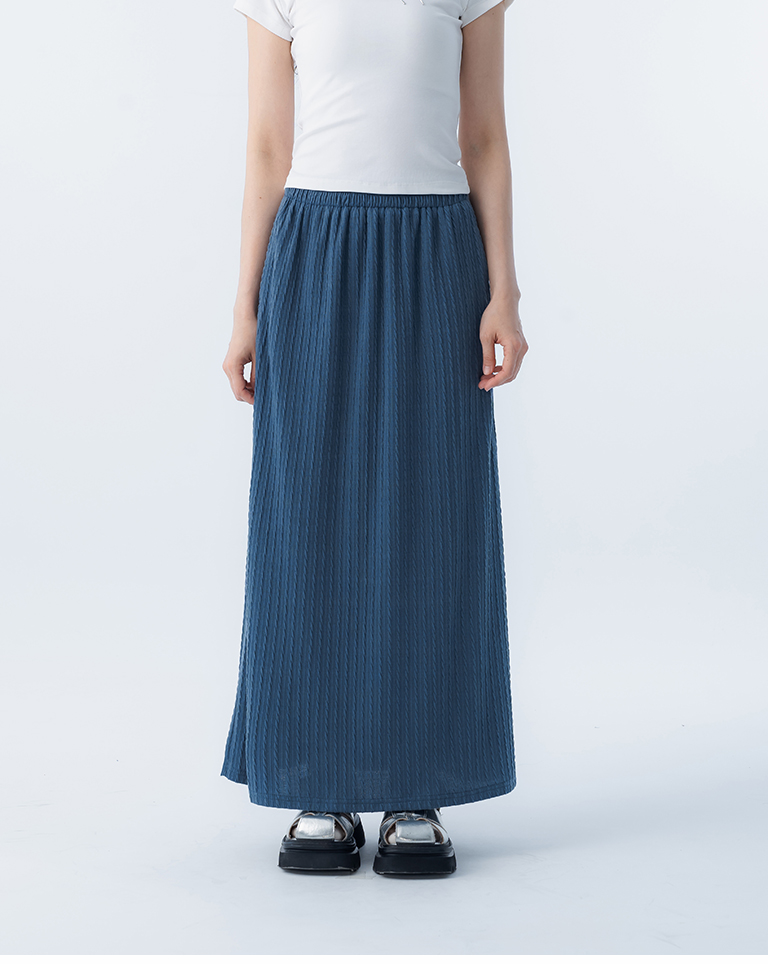 ケーブル編みストレートスカート 3色展開