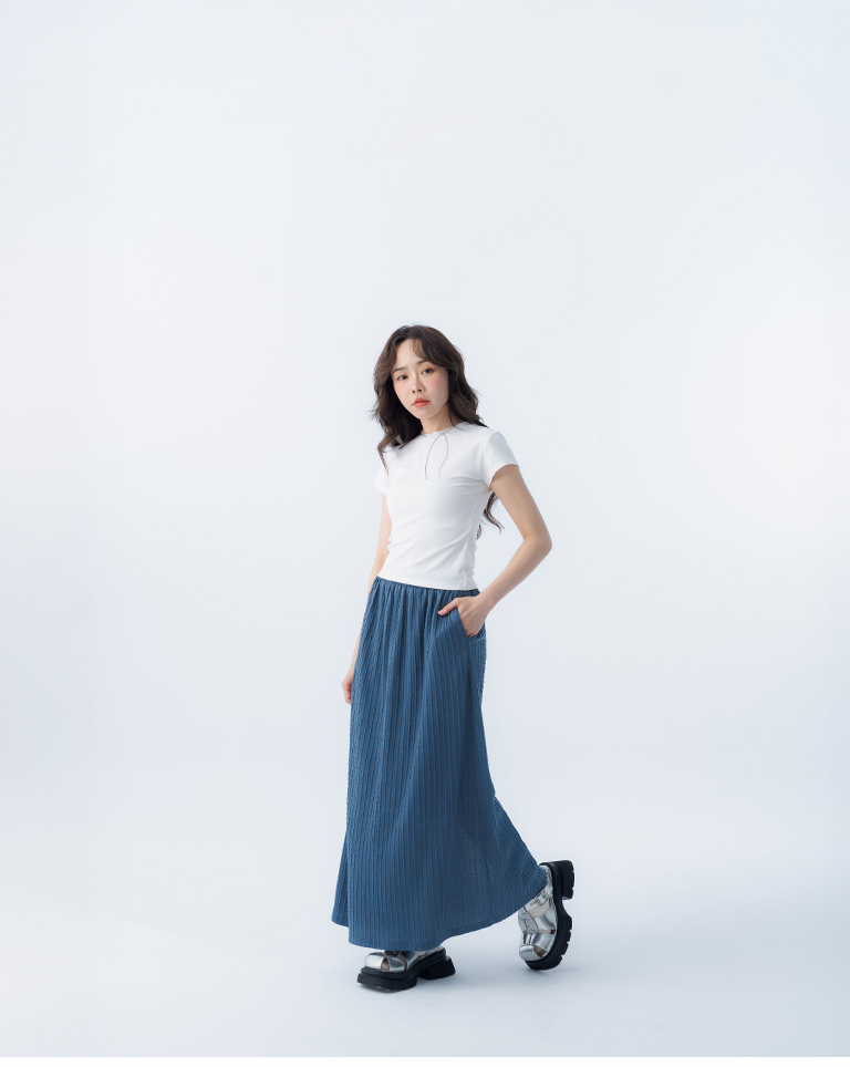 ケーブル編みストレートスカート 3色展開