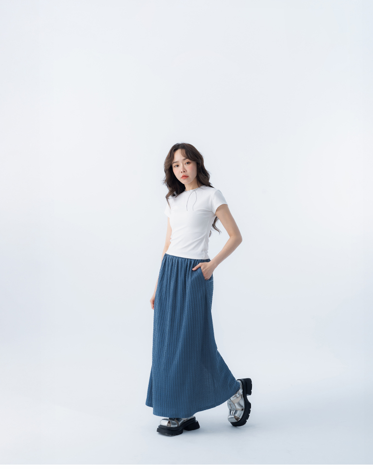 ケーブル編みストレートスカート 3色展開