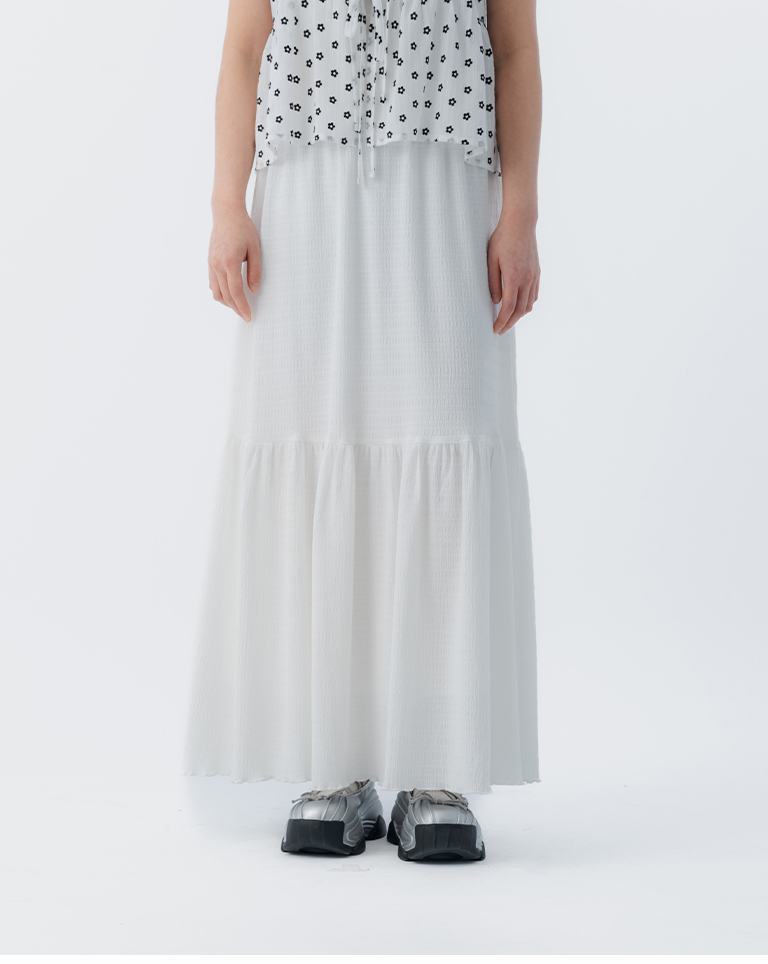 ジャカードティアードスカート 3色展開