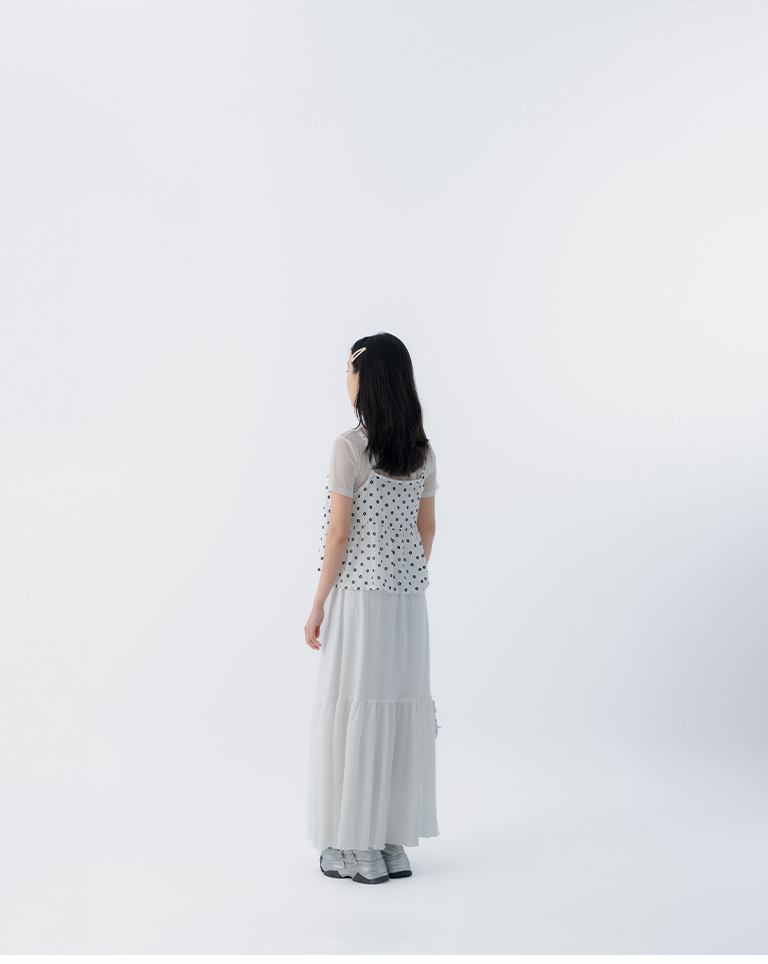 ジャカードティアードスカート 3色展開